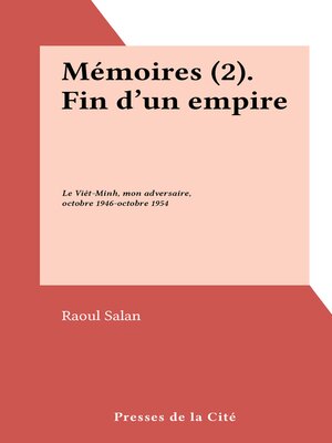 cover image of Mémoires (2). Fin d'un empire